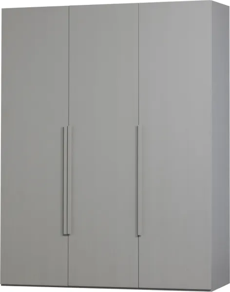 Rens, Wardrobe, grey, H210x165x58 cm, walnut