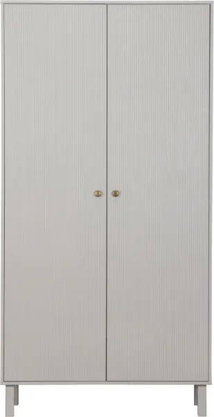 Madu, Wardrobe, grey, H195x53x100 cm, pine, metal