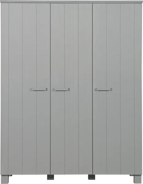 Dennis, Wardrobe, grey, H202x55x158 cm, pine
