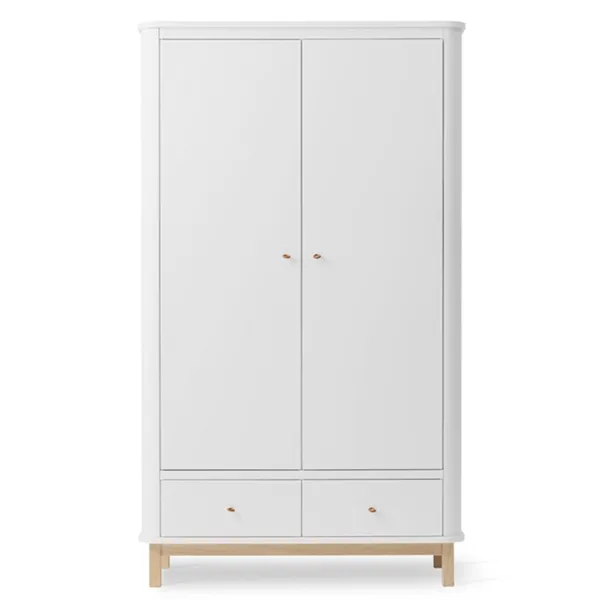 Oliver Furniture Wood Wardrobe 2 Doors White/Oak