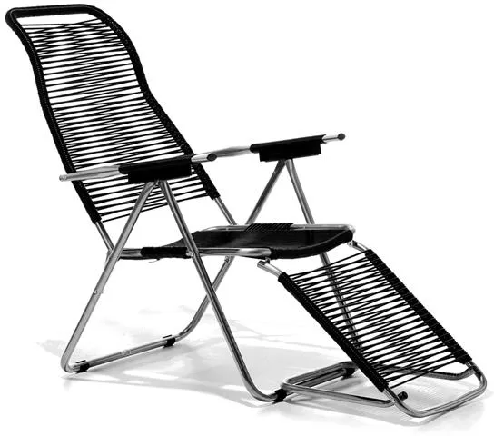 Fiam Spaghetti Sun Lounger Black
